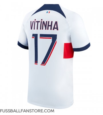 Paris Saint-Germain Vitinha Ferreira #17 Replik Auswärtstrikot 2023-24 Kurzarm